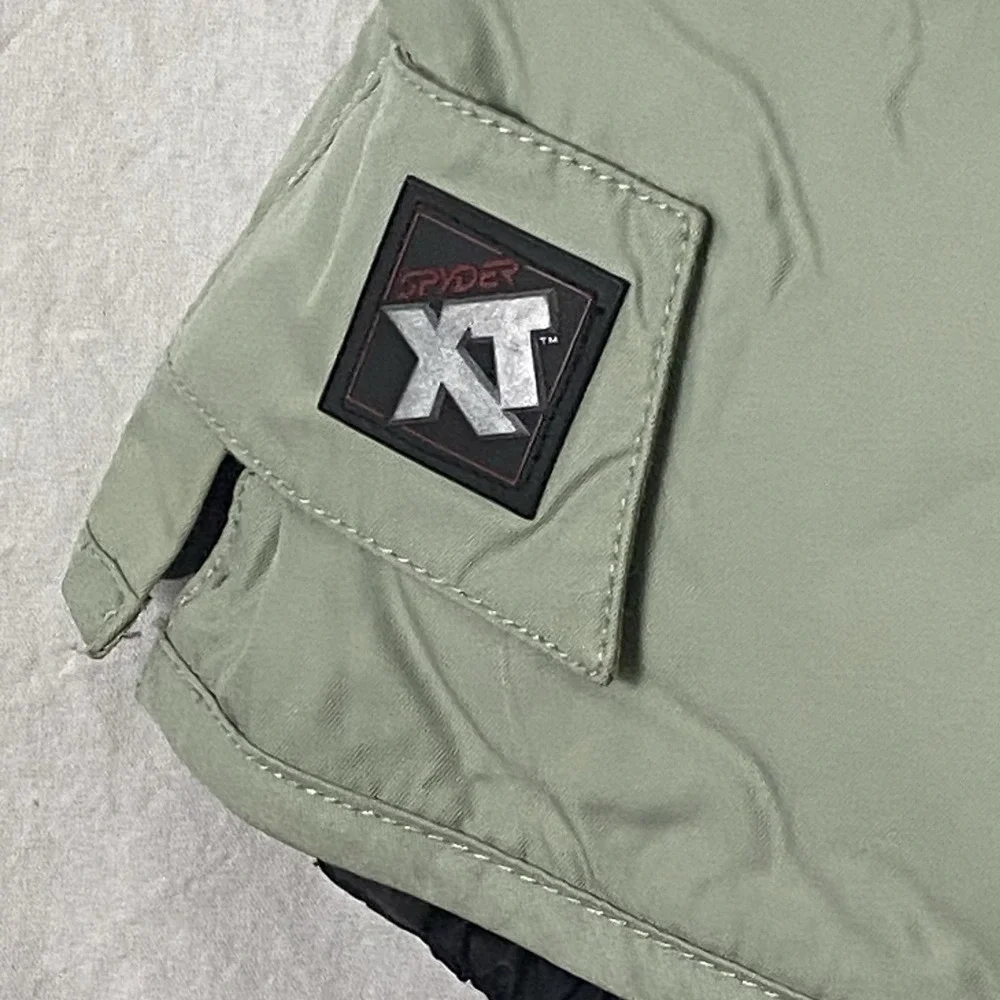 Spyder‎ XT Kids 14 Grey Insulated Snow Pants Ski Snowboard Suspenders Team Venom